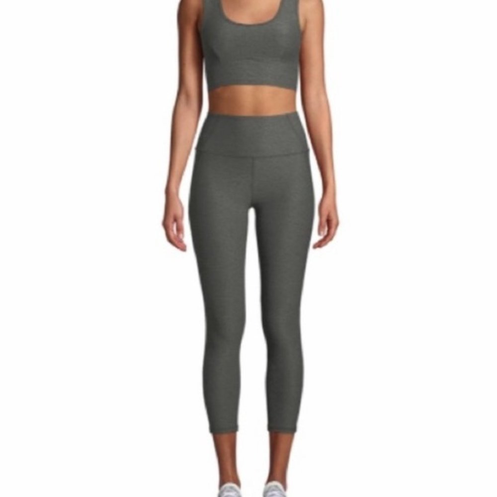 Varley Green High Rise Crop Leggings